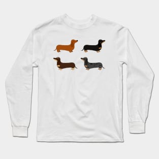 Dachshund Patterns Long Sleeve T-Shirt